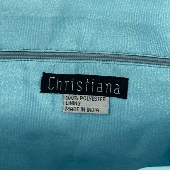 Christiana Mini Tote Fully Beaded & Embellished Bag Fuchsia Pink Gold EUC - Picture 11 of 13